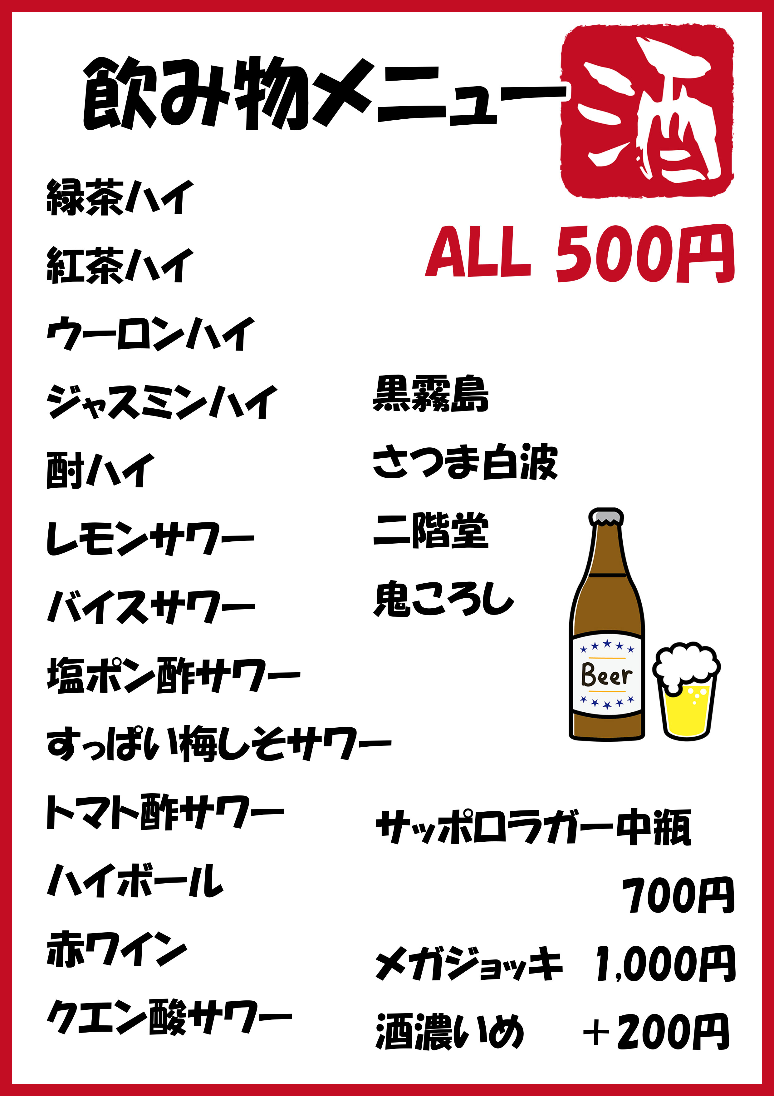 かっぱメニュー